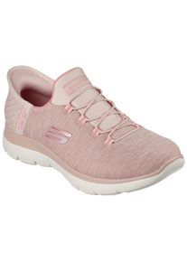 Slipper Skechers "SUMMITS DAZZLING HAZE", Damen, Gr. 38, rosa, Textil, Schuhe Slipper, Slip Ins Sneaker, Freizeitschuh mit dezenten Kontrastdetails