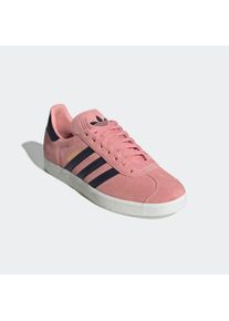 Sneaker adidas originals "GAZELLE", Herren, Gr. 39, wei&szlig; (glow pink, aurora schwarz, core wei&szlig;), Leder, Synthetik, Schuhe Sneaker