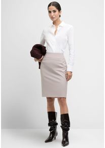 Bleistiftrock Cinque "CICONS", Damen, Gr. 42, beige, Web, Obermaterial: 53% Polyamid, 43% Schurwolle, 4% Elasthan, slim fit ca. Mitte Knie, R&ouml;cke Bleistiftrock, Mit Markenlabelpl&auml;ttchen