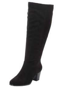 Weitschaftstiefel sheego, Damen, Gr. 42, XXL-Schaft, schwarz, Lederimitat, Polyester, Schuhe Weitschaftstiefel