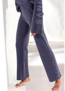 Strickhose ELBSAND, Damen, Gr. 44/46, N-Gr, blau (blau meliert), Feinstrick, Obermaterial: 50% Viskose, 28% Polyester, 22% Polyamid, meliert, unifarben, bequem, Hosen Strickhose, aus hochwertigen Strick, Topseller