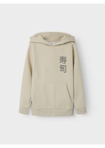 Sweatshirt name it "NKMKIAN SWE WH BRU PS NOOS", Jungen, Gr. 116, peyote, Sweatware, Obermaterial: 70% Baumwolle, 30% Polyester, bedruckt, regular fit normal, Rundhals, Rippb&uuml;ndchen, Sweatshirts Sweatshirt