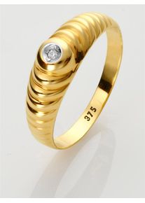 Fingerring Lady Gr. 20, gold (gelbgold 375), Fingerringe, Damen, 20, Gold Metall, Gold, Metall, Fingerring