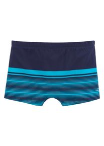 Boxer-Badehose Venice Beach, Herren, Gr. 4, N-Gr, blau (blau, marine), Polyamid, gestreift, Badehosen Boxer-Badehose, im Streifendesign