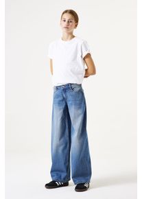 Weite Jeans Garcia, M&auml;dchen, Gr. 176, N-Gr, blau (medium used 5469), Denim/Jeans, Obermaterial: 100% Baumwolle, unifarben, weit kn&ouml;chellang, Jeans Weite Jeans, im Five-Pocket Style for GIRLS