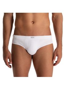 Slip Bruno Banani "FINE RIB", Herren, Gr. XL, wei&szlig;, Feinripp, Obermaterial: 96% Baumwolle, 4% Elasthan, unifarben, Unterhosen Slip, Feinripp, Komfortb&uuml;ndchen