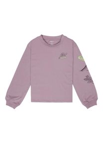 Langarmshirt Roxy "Orchidregular Go", M&auml;dchen, Gr. 10(140-148cm), nirvana, Obermaterial: 100% Walkfrottier;, Shirts Langarmshirt