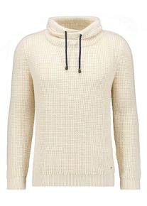 Rollkragenpullover Ragman, Herren, Gr. 52, beige (ecru), Strick, 100% Baumwolle, ohne Ausschnitt, Pullover Rollkragenpullover