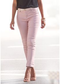 7/8-Jeggings Lascana, Damen, Gr. 34, N-Gr, lila (mauve), Denim/Jeans, Obermaterial: 67% Baumwolle, 29% Polyester, 4% Elasthan, unifarben, figurbetont 7/8-L&auml;nge, Hosen 7/8-Jeggings, in Skinny-Form, Stretch-Denim, Basic, Topseller