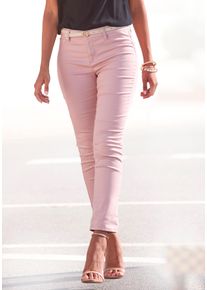7/8-Jeggings Lascana, Damen, Gr. 38, N-Gr, lila (mauve), Denim/Jeans, Obermaterial: 67% Baumwolle, 29% Polyester, 4% Elasthan, unifarben, figurbetont 7/8-L&auml;nge, Hosen 7/8-Jeggings, in Skinny-Form, Stretch-Denim, Basic, Topseller