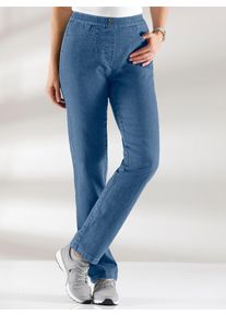 Dehnbund-Jeans Classic Basics, Damen, Gr. 46, Normalgr&ouml;&szlig;en, blau (blau, bleached), 81% Baumwolle, 17% Polyester, 2% Elasthan, unifarben, lang, Jeans Dehnbund-Jeans