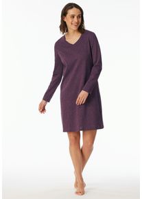 Nachthemd uncover by Schiesser "Uncover Nightwear", Damen, Gr. 44, N-Gr, 823, blau, Single Jersey, Obermaterial: 100% Baumwolle, bequem kniefrei, V-Ausschnitt, Kleider Nachthemd, Baumwolle, Single Jersey-Qulit&auml;t, V-Neck, weich, atmungsaktiv