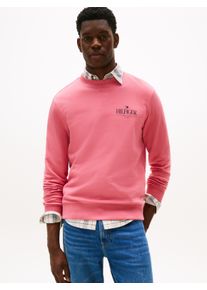 Sweatshirt Tommy Hilfiger "HILFIGER STACKED SWEATSHIRTS", Herren, Gr. M, vintage rosy, Sweatware, Obermaterial: 100% Baumwolle, Rundhals, Rippb&uuml;ndchen, Sweatshirts Sweatshirt