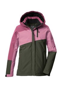 Funktionsjacke Killtec "KOW 218 GRLS JCKT", Kinder, Gr. 164, gr&uuml;n (olivgr&uuml;n), Obermaterial: 100% Polyester;Futter: 100% Polyester;F&uuml;llung: 100% Polyester, Jacken Funktionsjacke, Winddichte, wasserdichte Kinderjacke mit verstellbarer Kapuze