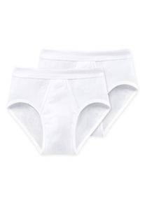 Slip Schiesser "Essentials", Herren, Gr. 7, wei&szlig; (100, wei&szlig;), Feinripp, Obermaterial: 100% Baumwolle, unifarben, eng, Unterhosen Slip, mit komfortablem Softbund