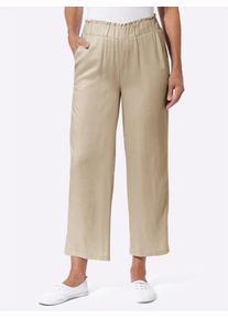 Culotte Classic Basics, Damen, Gr. 46, Normalgr&ouml;&szlig;en, beige (sand), 100% Viskose, unifarben, 7/8-L&auml;nge, Hosen Culotte