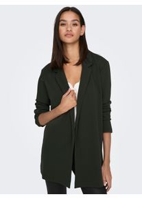 Jacqueline de Yong Jerseyblazer JDY "JDYGEGGO L/S BLAZER JRS NOOS", Damen, Gr. XS, grau (peat), Jersey, Obermaterial: 95% Polyester, 5% Elasthan, unifarben, loose fit h&uuml;ftbedeckend, V-Ausschnitt, Blazer Jerseyblazer