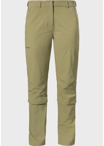 Sch&ouml;ffel Zip-away-Hose SCH&Ouml;FFEL "Pants Engadin1 Zip Off", Damen, Gr. 46, Normalgr&ouml;&szlig;en, 4605, gr&uuml;n, Oberstoff: 89% Nylon, 11% Elasthan, Hosen Zip-away-Hose