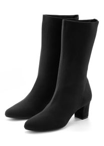 Stiefelette Lascana "Sock-Boot, Schlupf-Stiefel, Ankle Boots", Damen, Gr. 35, schwarz, Obermaterial: 100% Textilmaterial. Decksohle: 100% Lederimitat. Futter: 100% Textilmaterial. Laufsohle: 100% Synthetik, unifarben, Schuhe Stiefelette, aus elastischem Material