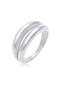Silberring Elli Premium "Ring Bandring Doppelt Stacking Look Basic 925 Silber" Gr. 58, silber, Fingerringe, Damen, 58, Silber 925 (Sterlingsilber), Silberring