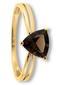 Goldring ONE ELEMENT "Rauchquarz Ring aus 333 Gelbgold" Gr. 48, gold, Fingerringe, Damen, 48, Gelbgold 333, Goldring