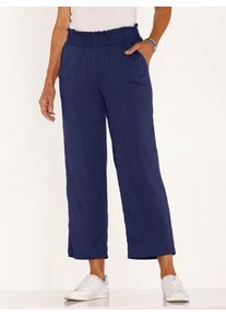 Culotte Classic Basics, Damen, Gr. 46, Normalgr&ouml;&szlig;en, blau (marine), 100% Viskose, unifarben, 7/8-L&auml;nge, Hosen Culotte