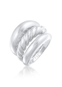Ring-Set Elli Premium "Ring Bandring Twisted Gedreht Set 925 Silber" Gr. 56, silber, Fingerringe, Damen, 56, ohne Stein, Silber 925 (Sterlingsilber), Ring-Set