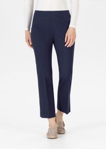 7/8-Hose Stehmann "Ina", Damen, Gr. 46, N-Gr, blau (marine), Jersey, Obermaterial: 68% Viskose, 27% Polyamid, 5% Elasthan, unifarben, straight fit 7/8-L&auml;nge, Hosen 7/8-Hose, Straight Fit, mit seitlichen Schlitzen