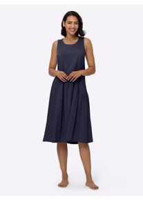 Sommerkleid "Sommerkleid", Damen, Gr. 36/38, Normalgr&ouml;&szlig;en, blau (marine), 100% Baumwolle, unifarben, lang, Rundhals, Kleider Sommerkleid