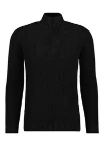 Rundhalspullover Ragman, Herren, Gr. 56, schwarz, Strick, 95% Baumwolle 5% Kaschmir, ohne Ausschnitt, Pullover Rundhalspullover