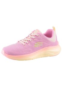 Sneaker Skechers "VAPOR FOAM-SUMMER JOURNEY", Damen, Gr. 35, bunt (rosa, gelb), Textil, kontrastfarbene Details, Schuhe Sneaker, Laufschuh, Freizeitschuh mit komfortabler Vapor Foam