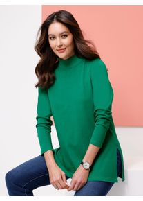 Longshirt Classic Basics "Longshirt", Damen, Gr. 40, gr&uuml;n, 100% Baumwolle, unifarben, Shirts Longshirt