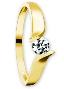 Goldring ONE ELEMENT "Zirkonia Ring aus 333 Gelbgold" Gr. 56, gold, Fingerringe, Damen, 56,mit Zirkonia, Gelbgold 333, Goldring