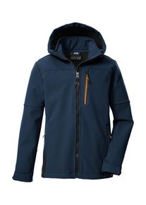 Softshelljacke Killtec "KOW 226 BYS SFTSHLL JCKT", Jungen, Gr. 176, blau (nachtblau), Oberseite: 92% Polyester, 8% Elasthan;R&uuml;ckseite: 100% Polyester;Futter: 100% Polyester, Jacken Softshelljacke, Wind- und wasserabweisende Kinder-Softshelljacke, Fleece, Reflektoren