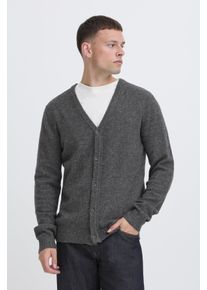 Strickjacke Blend "BHBRANKO CARDIGAN KNIT", Herren, Gr. M, iron gate melange, Strick, Obermaterial: 60% Wolle, 40% Nylon, unifarben, regular fit h&uuml;ftbedeckend, V-Ausschnitt, Strickjacken Strickjacke
