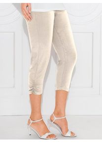 Leggings Classic Basics, Damen, Gr. 46, Normalgr&ouml;&szlig;en, beige (ecru), 92% Baumwolle, 8% Elasthan, unifarben, 3/4-L&auml;nge, Hosen Leggings