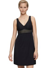 Nachthemd Triumph "Aura Spotlight NDK 01 X", Damen, Gr. 36, N-Gr, schwarz, Single Jersey, Obermaterial: 95% Modal, 5% Elasthan, bequem kniefrei, V-Ausschnitt, Kleider Nachthemd, Cups mit Spitze besetzt