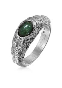 Siegelring HAZE & GLORY "Ring Moos Ring" Gr. 60, silber, Fingerringe, Herren, 60, Silber 925 (Sterlingsilber), Siegelring