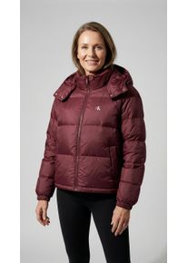 Steppjacke Calvin Klein Jeans "ESSENTIAL MIDWEIGHT PUFFER JACKE", Damen, Gr. XS (36), tawny port, Web, Obermaterial: 100% Polyamid, regular fit normal, Rundhals, eingesetzt gerader Abschluss, Jacken Steppjacke, Mit Rundhalsausschnitt, regular fit