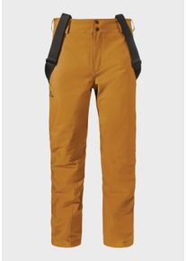 Sch&ouml;ffel Latzhose SCH&Ouml;FFEL "Ski Pants Weissach M", Herren, Gr. 46, Normalgr&ouml;&szlig;en, gelb (5735, gelb), Oberstoff : 100% Polyester (Membran: Polyurethan) Futter : 100% Polyester Wattierung : 100% Polyester, Hosen Latzhose