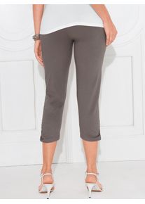 Leggings Classic Basics, Damen, Gr. 38, Normalgr&ouml;&szlig;en, grau (taupe), 92% Baumwolle, 8% Elasthan, unifarben, 3/4-L&auml;nge, Hosen Leggings