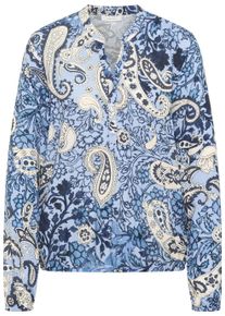 Schlupfbluse Eterna "OVERSIZE FIT", Damen, Gr. 46, blau, 100% Viskose, Blusen Schlupfbluse