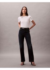 Gerade Jeans Calvin Klein Jeans "HIGH RISE STRAIGHT OXBOW", Damen, Gr. 28, L&auml;nge 30, oxbow, Denim/Jeans, Obermaterial: 99% Baumwolle, 1% Elasthan, unifarben, regular fit lang, Jeans Gerade Jeans, Regular fit