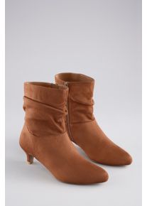 Stiefelette ANISTON SHOES, Damen, Gr. 37, braun (cognacfarben), Textil, Veloursleder, Schuhe Stiefelette, Boots mit slouchy Schaft - NEUE KOLLEKTION