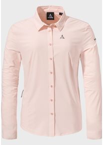 Sch&ouml;ffel Outdoorbluse SCH&Ouml;FFEL "Hiking Blouse Style Dunajec WMS", Damen, Gr. 42, 3205, rosa, Oberstoff: 85% Polyester 15% Elasthan, Basic, V-Ausschnitt, Blusen Outdoorbluse