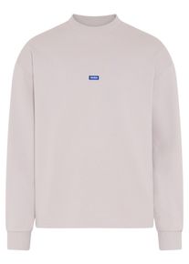 Sweatshirt HUGO BLUE "Nedro", Herren, Gr. S, light, pastel lila535, Sweatware, Obermaterial: 100% Baumwolle, regular fit normal, Rundhals, B&uuml;ndchen, Sweatshirts Sweatshirt, Rundhalsausschnitt, Regular Fit, Logo-Patch