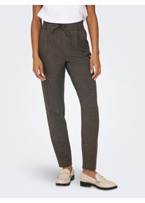 Jogger Pants Only "ONLPOPTRASH-DELL EASY MEL PANT PNT NOOS", Damen, Gr. XS (34), L&auml;nge 32, wei&szlig; (schwarz detail:wei&szlig; pepper, schwarz braun melange), Milano Rib, Obermaterial: 63% Polyester, 33% Viskose, 4% Elasthan, meliert, regular fit normal, Hosen Jogger Pants