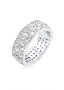 Silberring Elli Premium "Ring Microsetting Zirkonia Wei&szlig; 925 Sterling Silber" Gr. 54, silber, Fingerringe, Damen, 54, Silber 925 (Sterlingsilber), Silberring