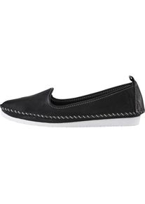 Slipper Andrea Conti, Damen, Gr. 37, schwarz, Glattleder, Leder, Schuhe Slipper