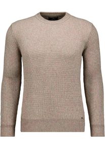 Rundhalspullover Ragman, Herren, Gr. 54, braun (camel), Strick, 95% Baumwolle 5% Kaschmir, ohne Ausschnitt, Pullover Rundhalspullover